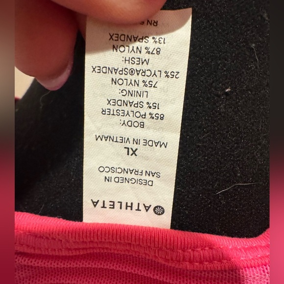 Athleta Vibrant Pink Tank Top racer back size xl - Picture 3 of 3